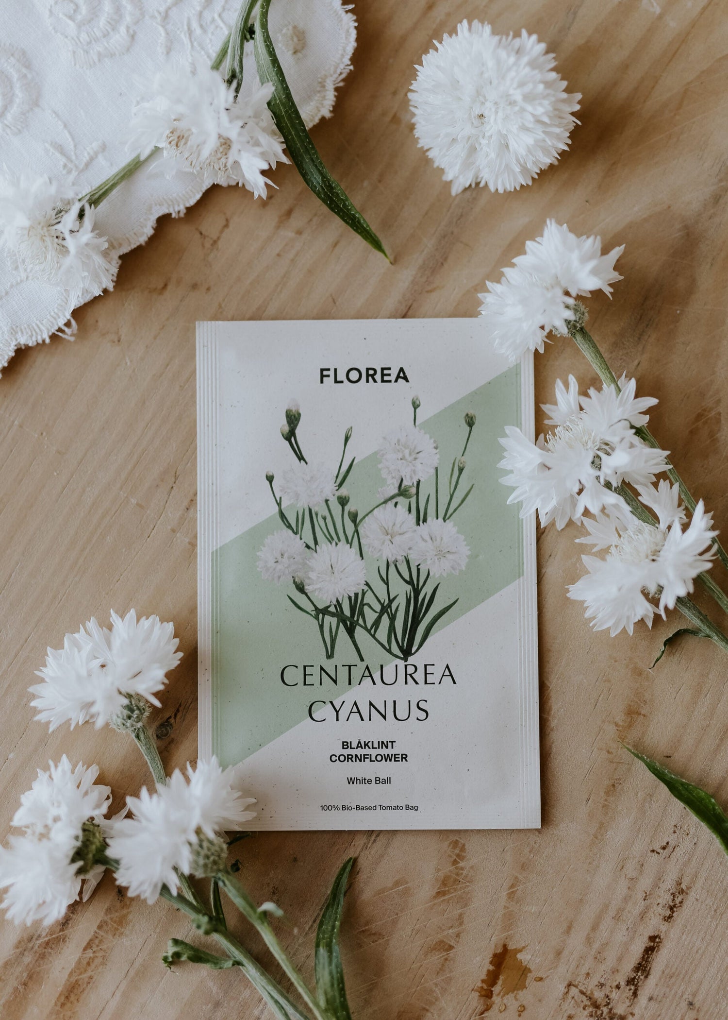 Cornflower - White Ball