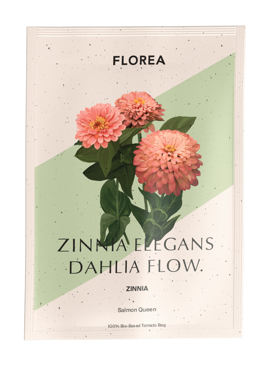 Zinnia - Dahl Flow Salmon Queen